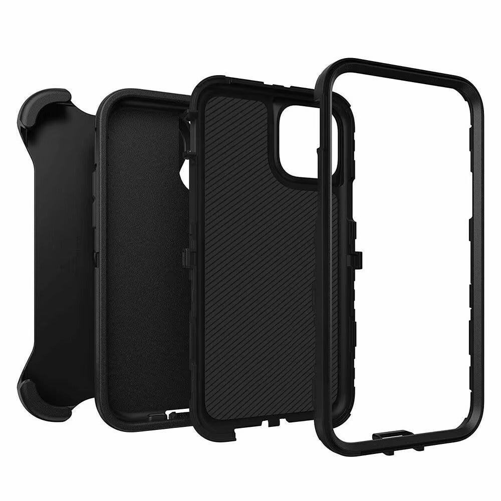 Robust Apple iPhone Case, MagSafe Compatible, Camera Lens and Screen Protection, Ultra Thin, Shockproof, Magnetic, Full All Around Protection, 3-in-1 Belt Clip Armor Cover