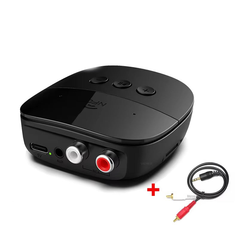 Premium Bluetooth 5.2 Audio Receiver for iPhone – Wireless RCA & TF Card, Mic Input, NFC, Car Kit & Speaker Amplifier Support