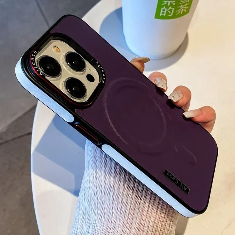 Luxury Apple iPhone Case, MagSafe Compatible, Camera Lens & Screen Protection, Ultra Thin, Shockproof, Magnetic Full All Around Cover – Wireless Charging Lanyard Bumper Case