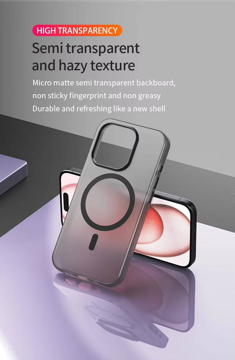 Luxury Apple iPhone Case, MagSafe Compatible, Camera Lens & Screen Protection, Ultra Thin, Shockproof, Magnetic Full All Around Cover – Matte TPU Bumper Case with Wireless Charging Support & Magnetic Snap Fit