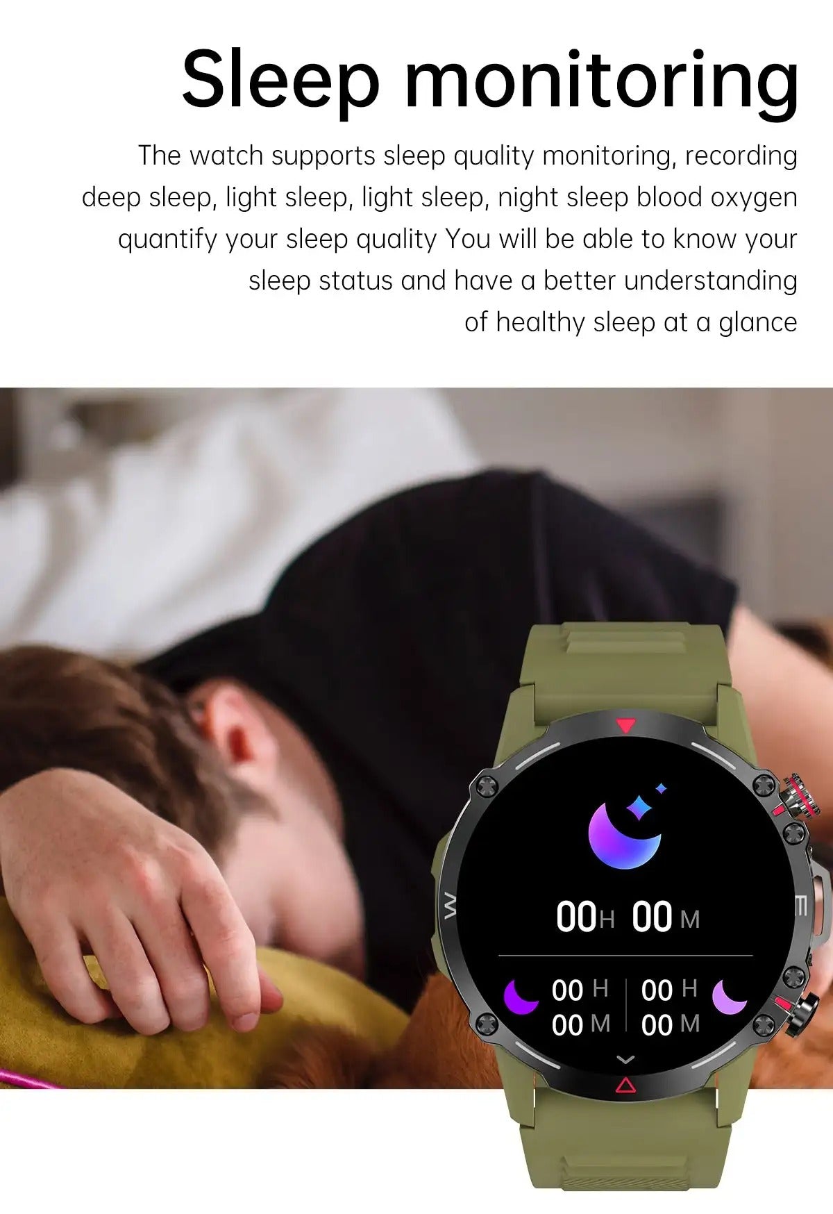 Premium Rugged AMOLED Smartwatch – 1.43" Bluetooth Calling Watch, IP68 Waterproof, Fitness Tracker, SpO2, Sleep Monitor, Voice Assistant, Long Battery Life
