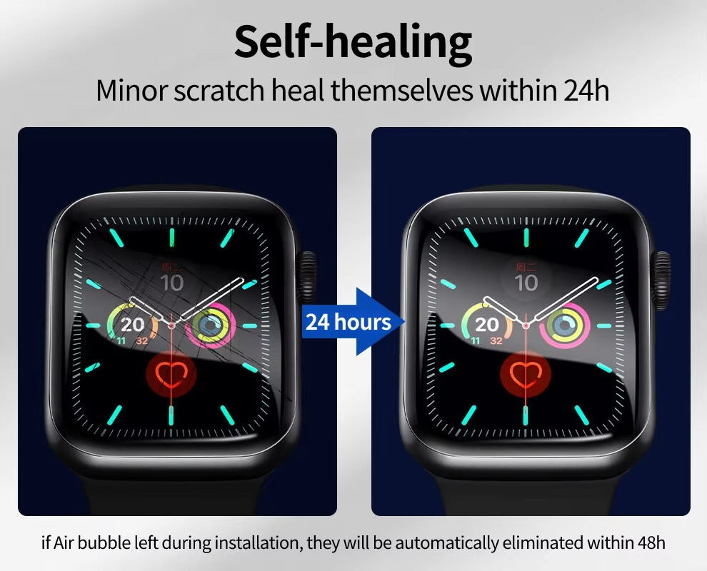 Premium 2-Pack Apple Watch Screen Protector – HD Full Adhesive  Scratch-Resistant Display Guard for 40mm to 45mm Smartwatch