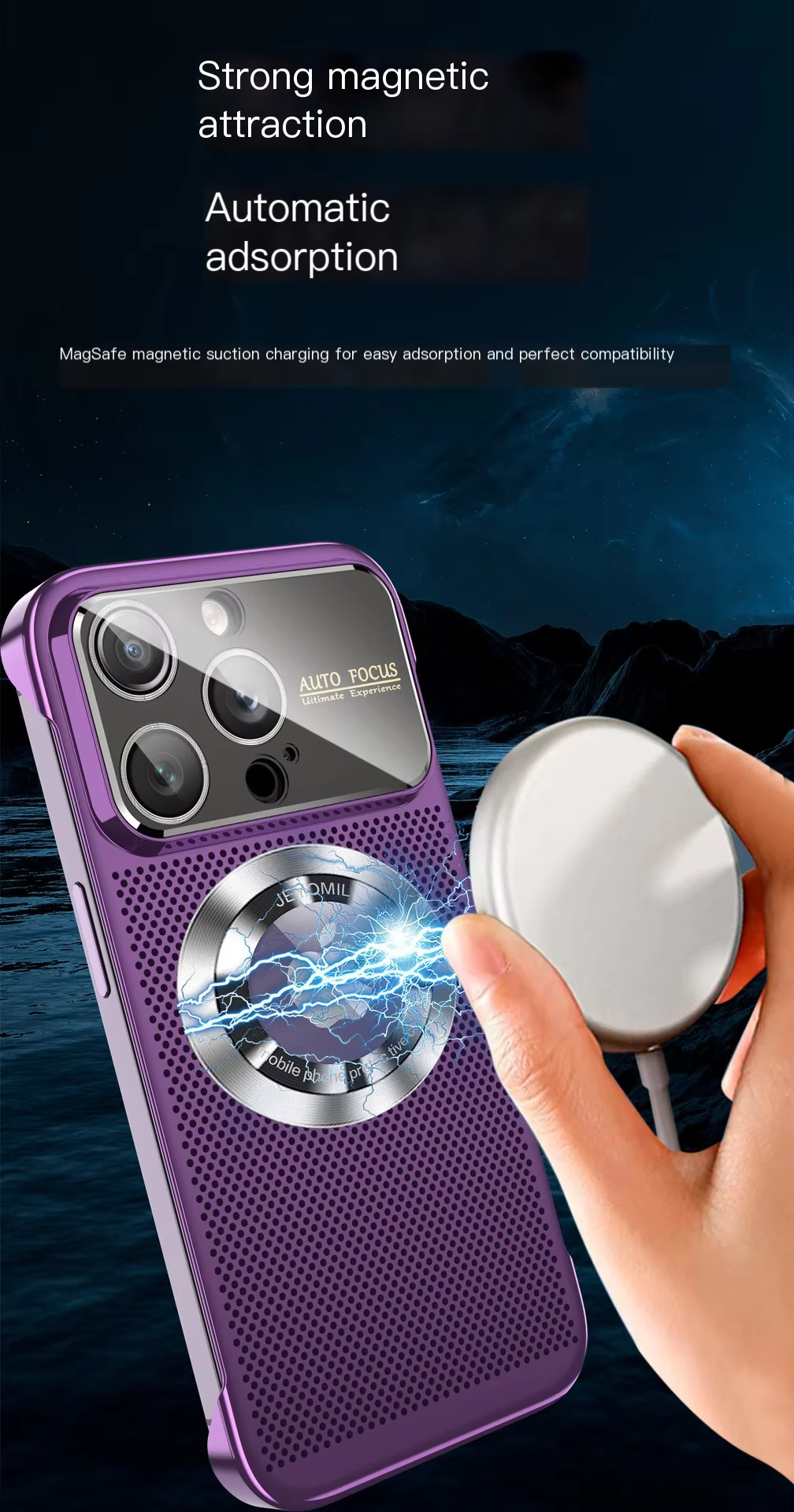 High Quality Apple iPhone Case Camera Lens Screen Protection, Ultra Thin Shockproof Magnetic Full All Around Protection Cover