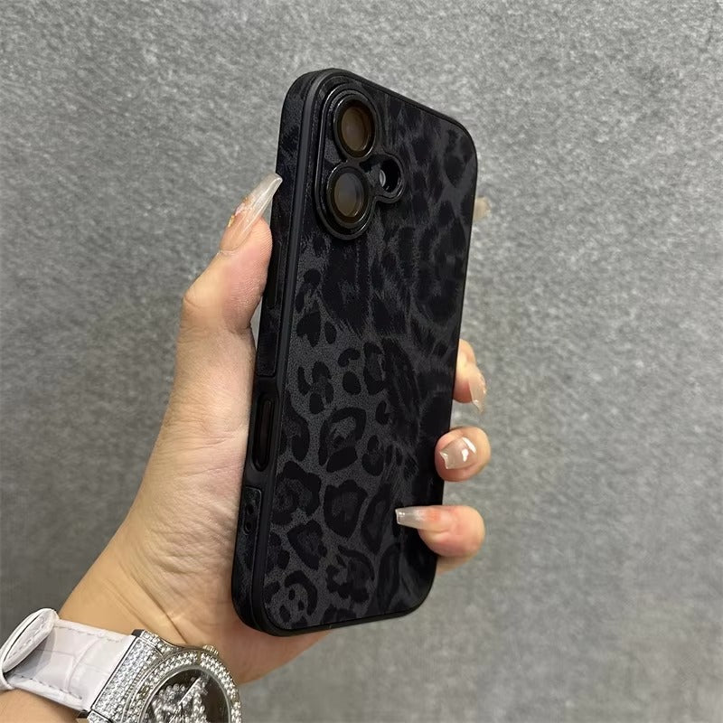 Luxury Apple iPhone Case MagSafe Compatible, Camera Lens & Screen Protection, Ultra Thin Shockproof Magnetic Full All Around Protection Cover with Wrist Strap & Leopard Design