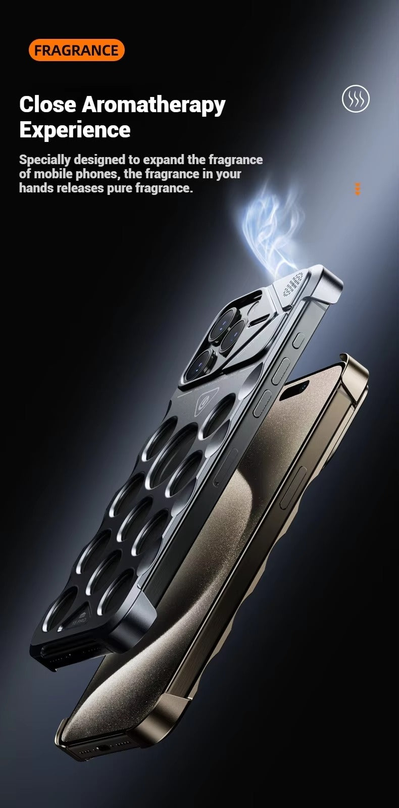 Luxury Apple iPhone Case, MagSafe Compatible, Camera Lens & Screen Protection, Ultra Thin, Shockproof, Magnetic Full All Around Cover – Aluminum Alloy Frameless Case with Heat Dissipation & Metal Lens Protection