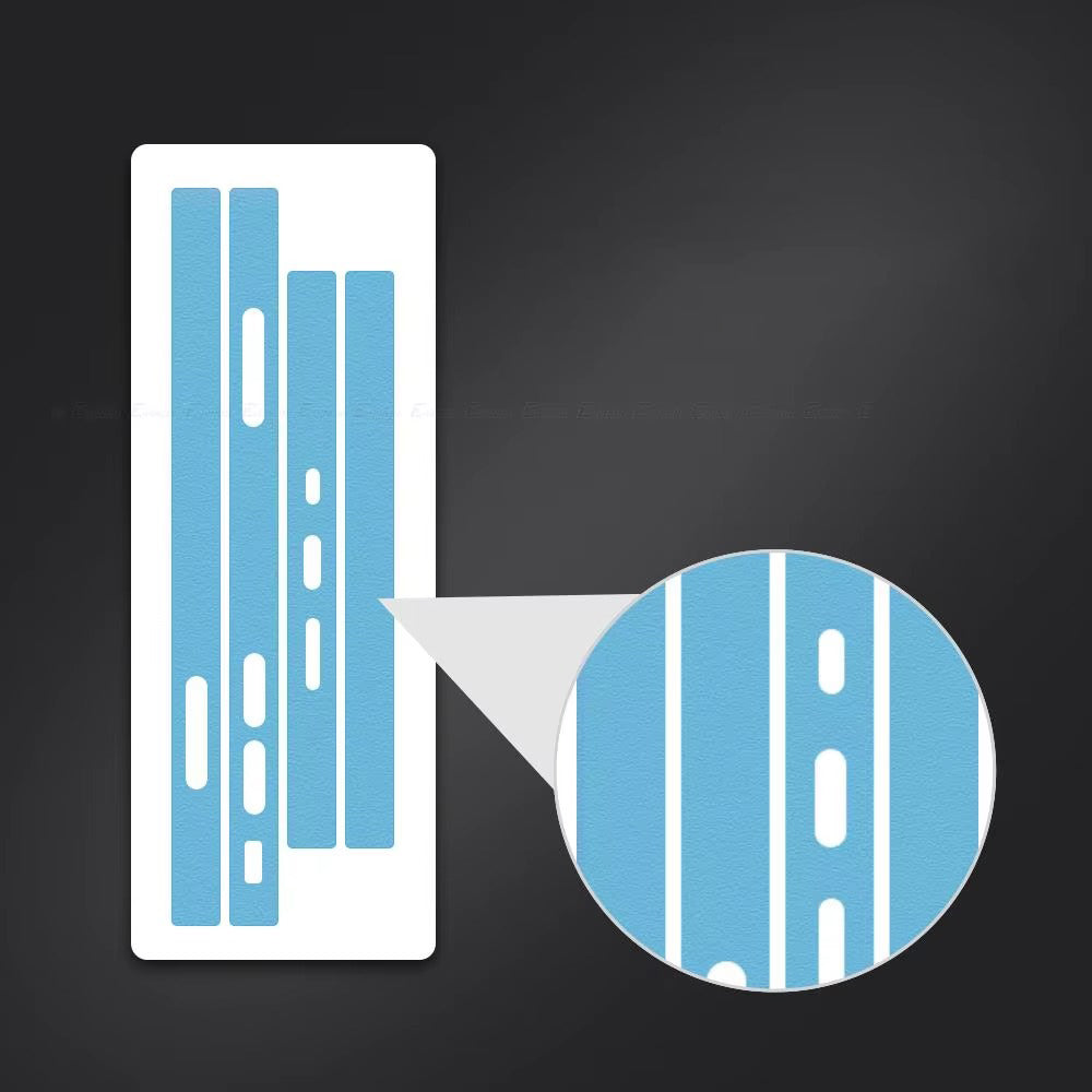 Premium Carbon Fiber Frame Protector – Transparent, Matte Edge Sticker with Hydrogel Film for iPhone Plus