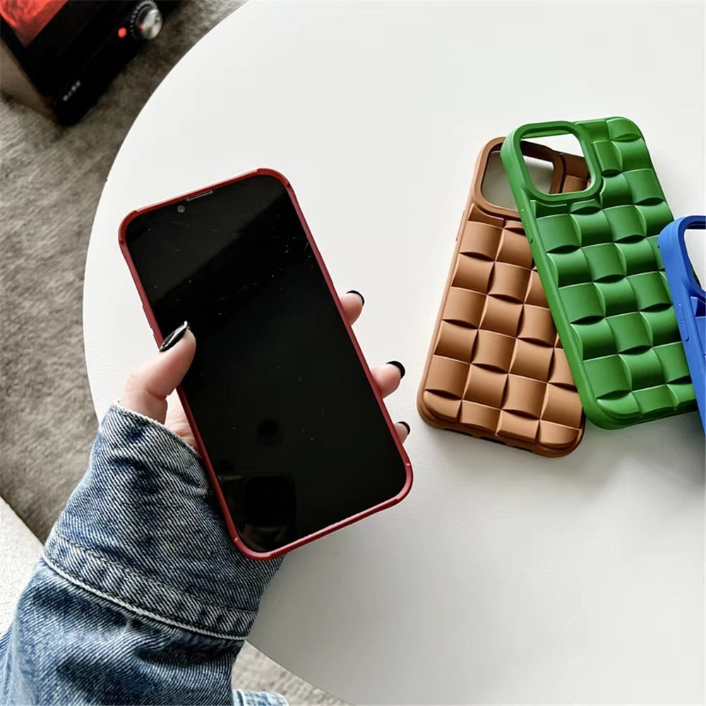 Premium Apple iPhone Case, MagSafe Compatible, Camera Lens & Screen Protection, Ultra Thin, Shockproof, Magnetic Full All Around Cover – 3D Weave Soft Liquid Silicone Case with Shockproof Back Shell Design