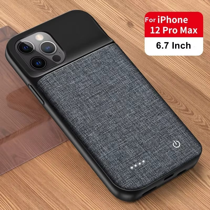 Premium Apple iPhone Case MagSafe Compatible, Camera Lens & Screen Protection, Ultra Thin Shockproof Magnetic Full All Around Protection Cover with 10000mAh Oxford Battery