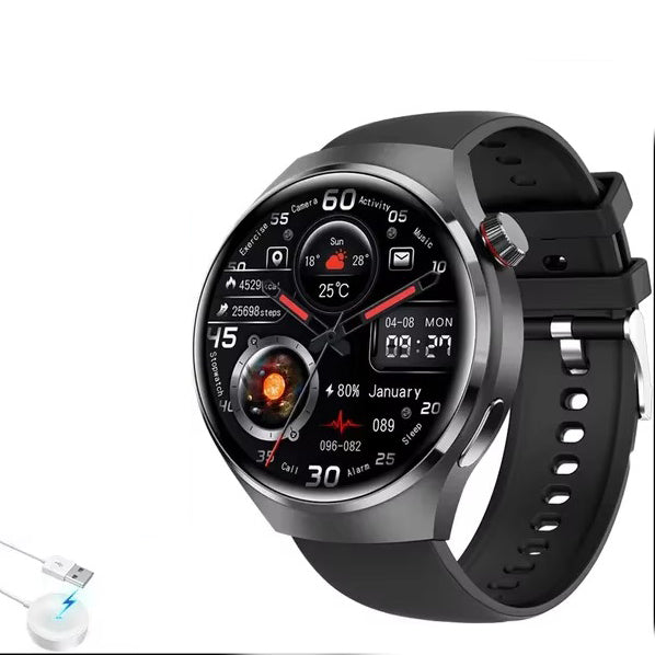 Premium AMOLED GPS Smart Watch – 1.46" HD Display, Bluetooth Calling, Fitness Tracker, IP68 Waterproof, Heart Rate & Sleep Monitor, NFC, Wireless Charging