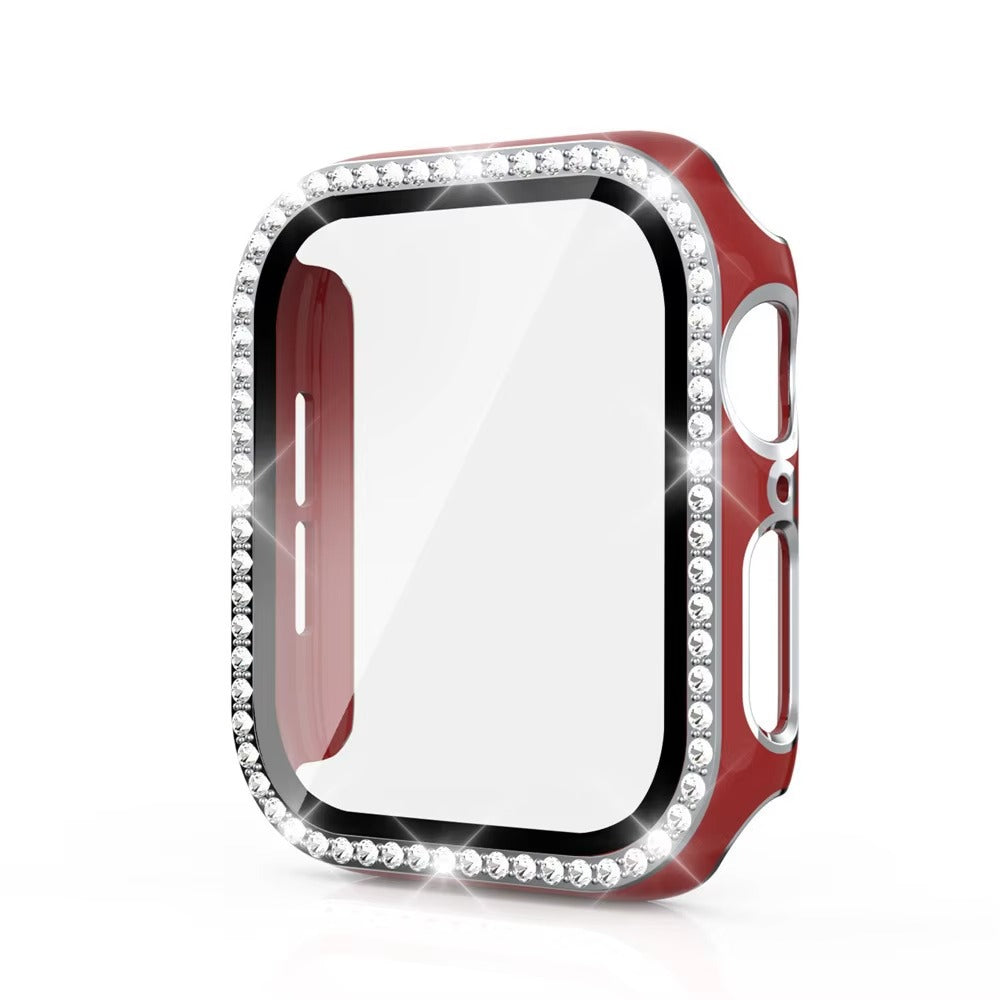 Luxury, Bling Diamond Case with Glass Screen Protector for Apple Watch –   for 38mm, 40mm, 41mm, 42mm, 44mm, 45mm