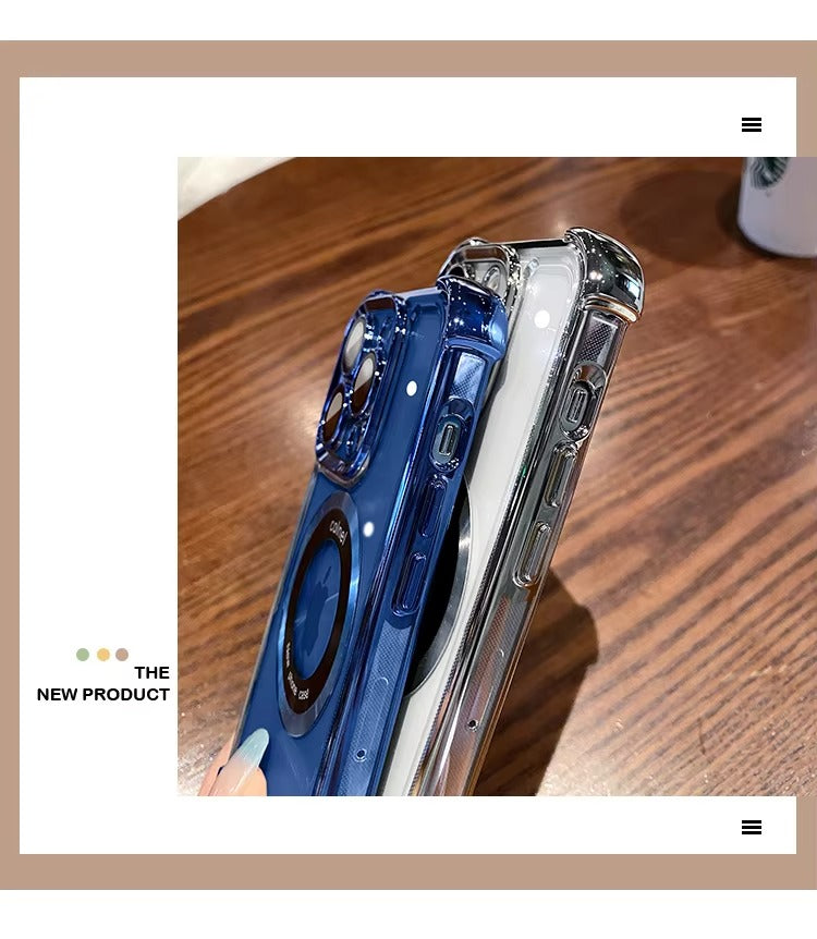 Premium Apple iPhone Case Camera Lens & Screen Protection, Ultra Thin Shockproof Magnetic Full All Around Protection Cover