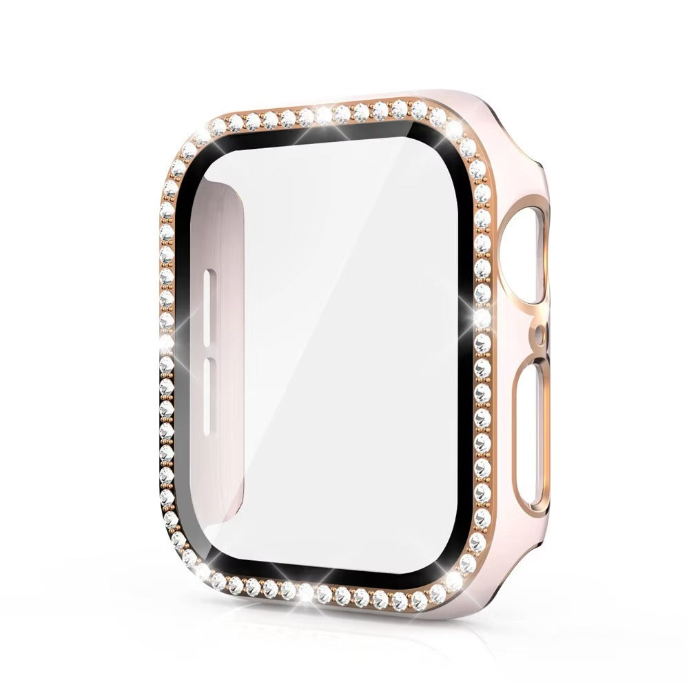 Luxury, Bling Diamond Case with Glass Screen Protector for Apple Watch –   for 38mm, 40mm, 41mm, 42mm, 44mm, 45mm
