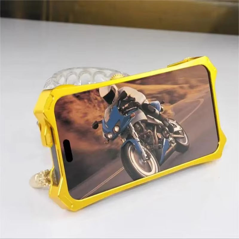 Robust Apple iPhone Case, MagSafe Compatible, Camera Lens and Screen Protection, Ultra Thin, Shockproof, Magnetic, Full All Around Protection, Gear Compass Skull Cover