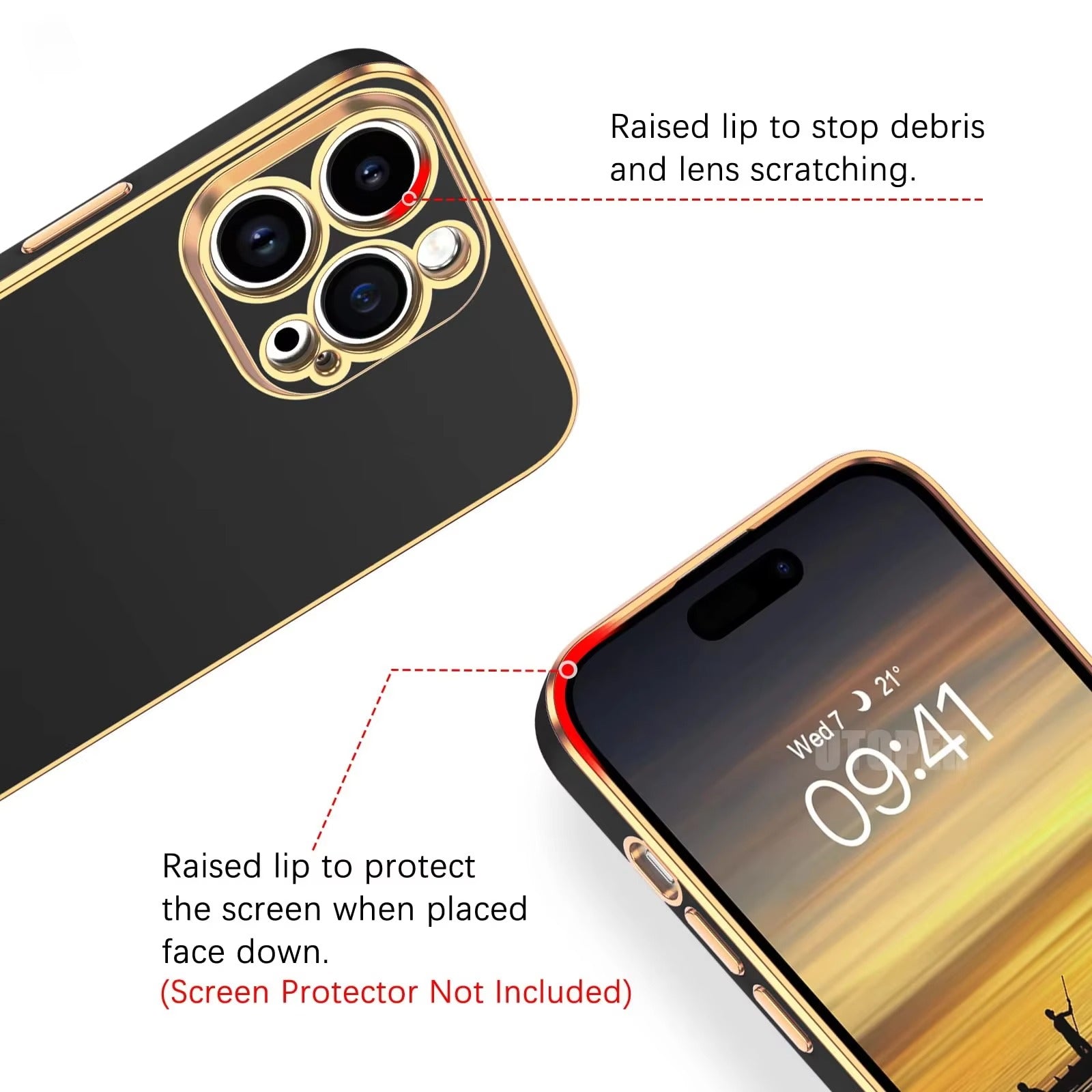 Luxury Apple iPhone Case MagSafe Compatible, Camera Lens & Screen Protection, Ultra Thin Shockproof Magnetic Full All Around Protection Cover with Solid Color Plating Silicone