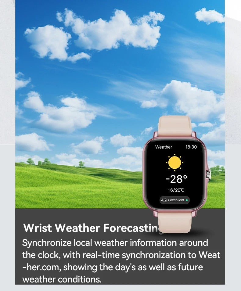 Luxury Bluetooth Smart Watch for Android iOS – 1.83" Touchscreen, Call & Message Alerts, Heart Rate & Sleep Monitor, Fitness Tracker, Stylish Gift for Men & Women