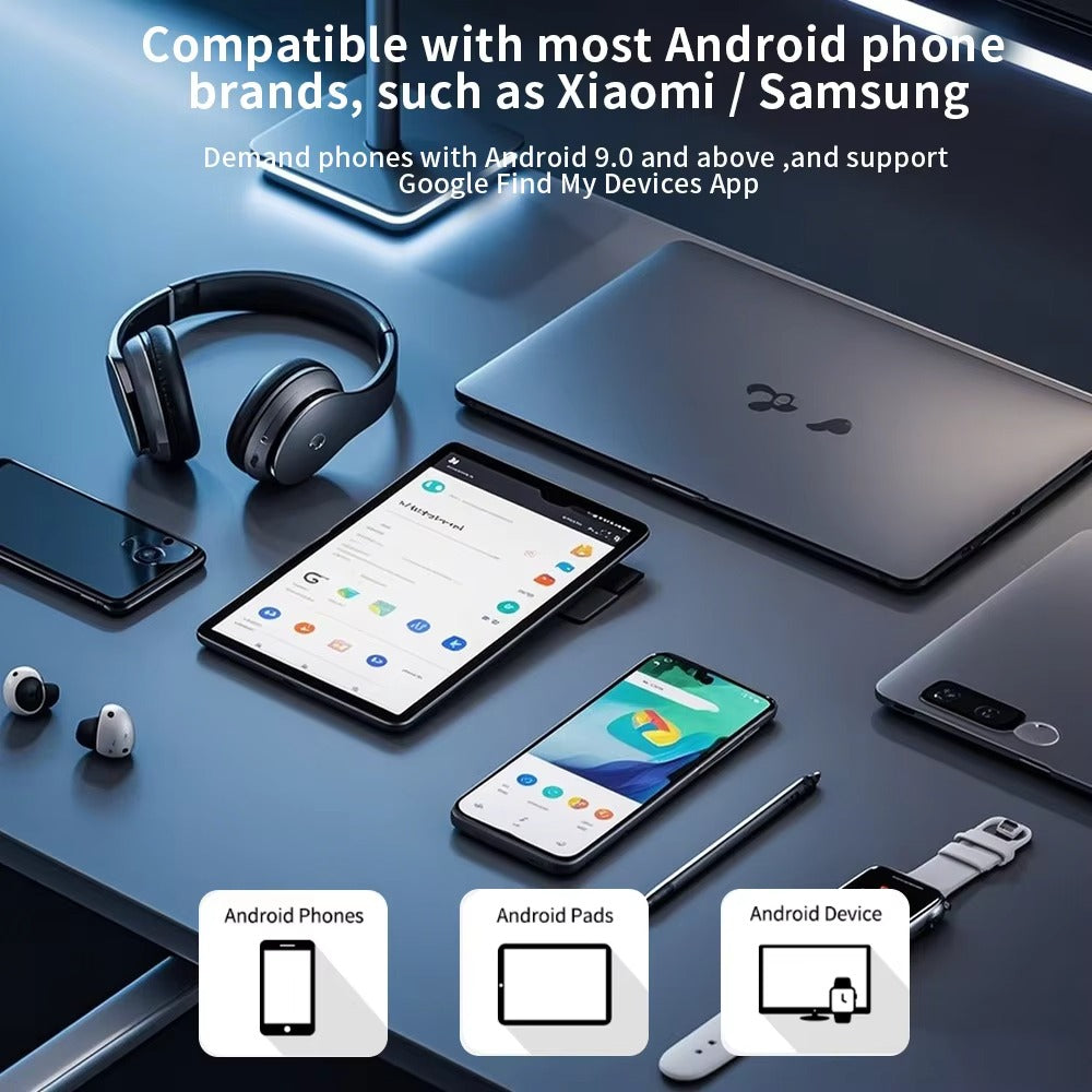 Smart Bluetooth GPS Tracker Compatible with Apple Find My – MFI Certified AirTag Replacement for Wallet, Keys, Bike, Bag – Anti-Lost Finder with Sound Alert & Long Battery Life