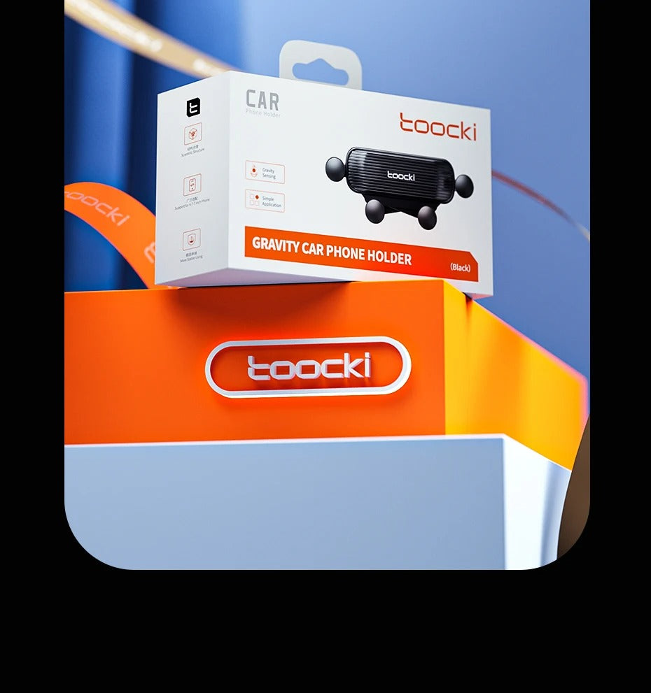 Premium Gravity Car Phone Holder – Dashboard & Air Vent Mount, Auto Lock Bracket, 360° Rotation, Anti-Slip, Universal Fit for 4.7-7" Smartphones