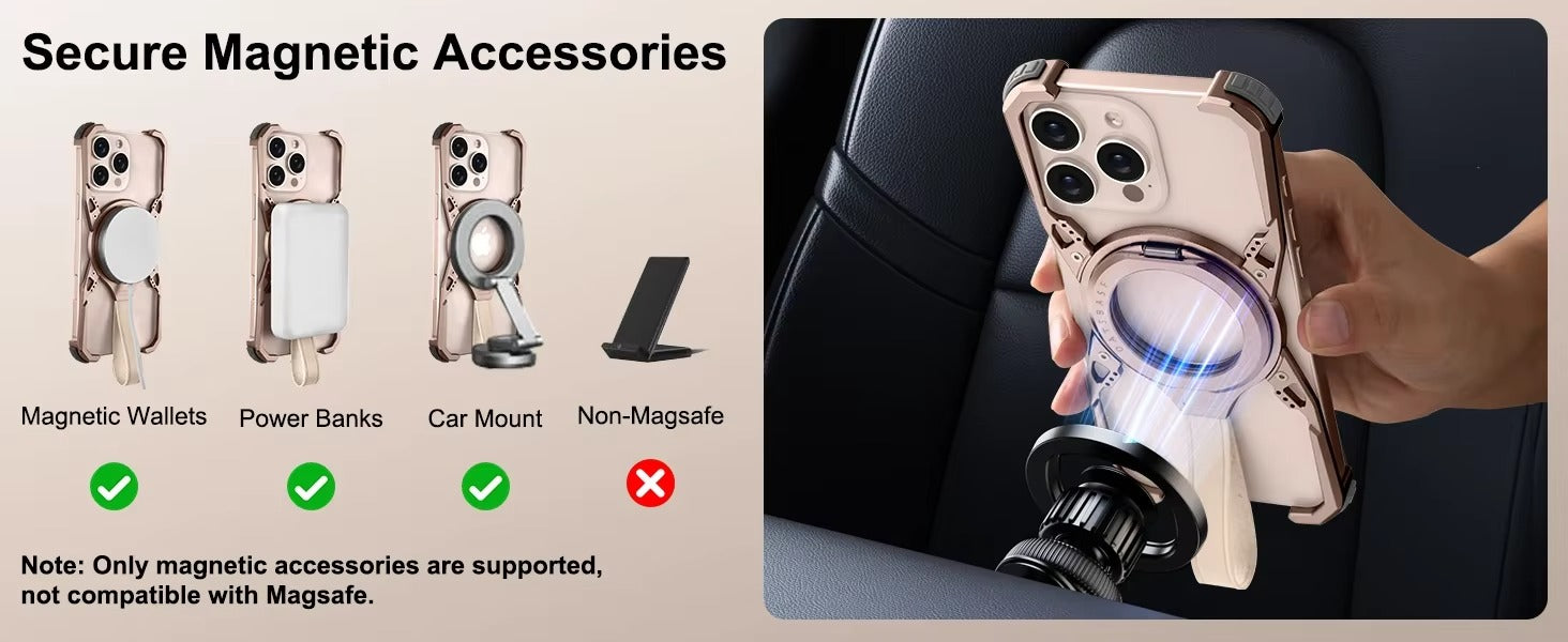 Premium Apple iPhone Case Camera Lens & Screen Protection, Ultra Thin Shockproof Magnetic Full All Around Protection Cover 