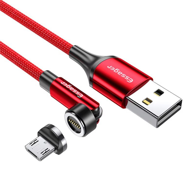 Premium 540° Rotating Magnetic Charging Cable – 3A Fast Charge USB Type C Data Sync Cord with LED, 1M/2M Length, Universal Compatibility