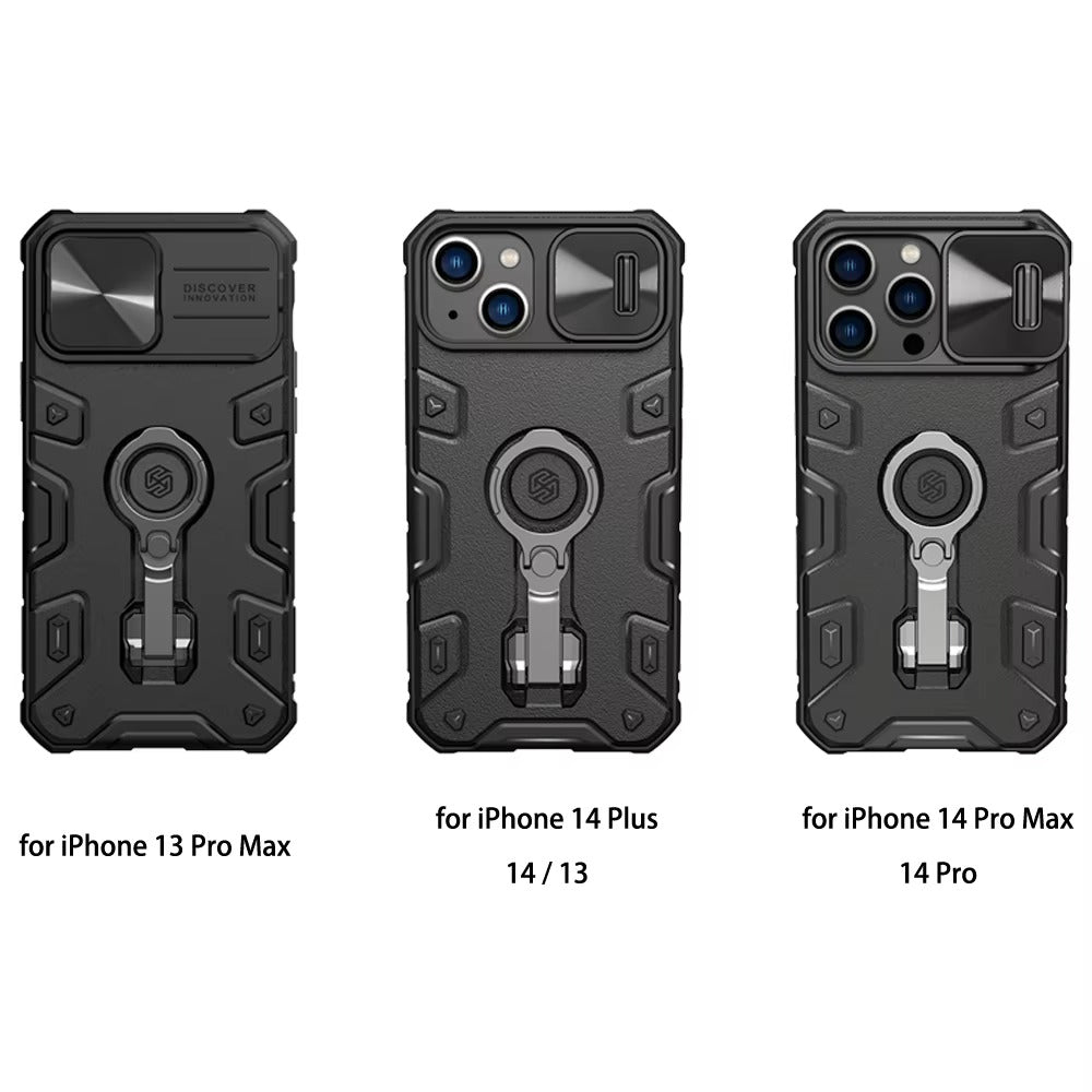 Premium Apple iPhone Case, MagSafe Compatible, Camera Lens & Screen Protection, Ultra Thin, Shockproof, Magnetic Full All Around Cover – Heavy Duty Hard PC Case with Slide Camera Cover & Built-In Kickstand