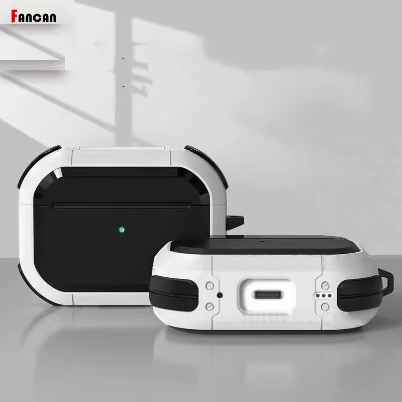 Robust Armor Case for AirPods 4, Pro (USB-C) – Full-Body Protective Earphone Cover for Men, Anti-Slip Design, Shockproof Shell for Pro 2, 3 Wireless Charging