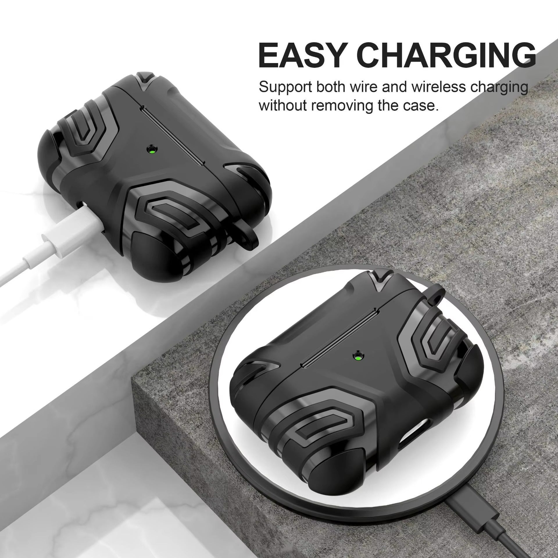 Shockproof Protective Case for AirPods Pro 2, 3 – Wireless Bluetooth Earphone Cover for Apple AirPods, Durable Anti-Drop Shell, Compatible with Pro Series