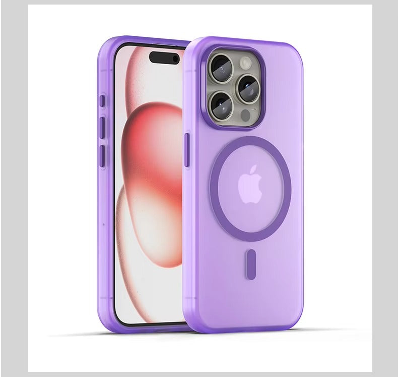 Luxury Apple iPhone Case, MagSafe Compatible, Camera Lens & Screen Protection, Ultra Thin, Shockproof, Magnetic Full All Around Cover – Matte TPU Bumper Case with Wireless Charging Support & Magnetic Snap Fit