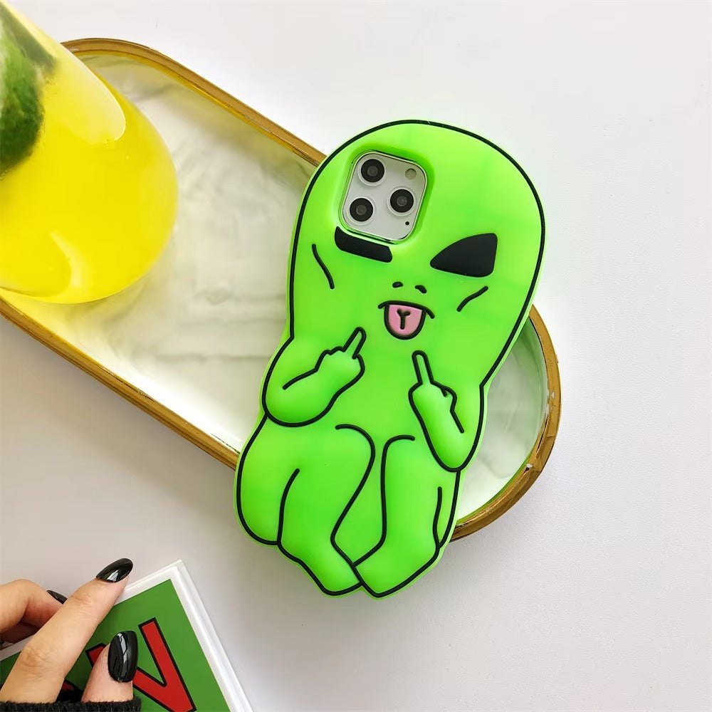 Premium Apple iPhone Case, MagSafe Compatible, Camera Lens and Screen Protection, Ultra Thin, Shockproof, Magnetic, Full All Around Protection, Alien Finger Soft Cover