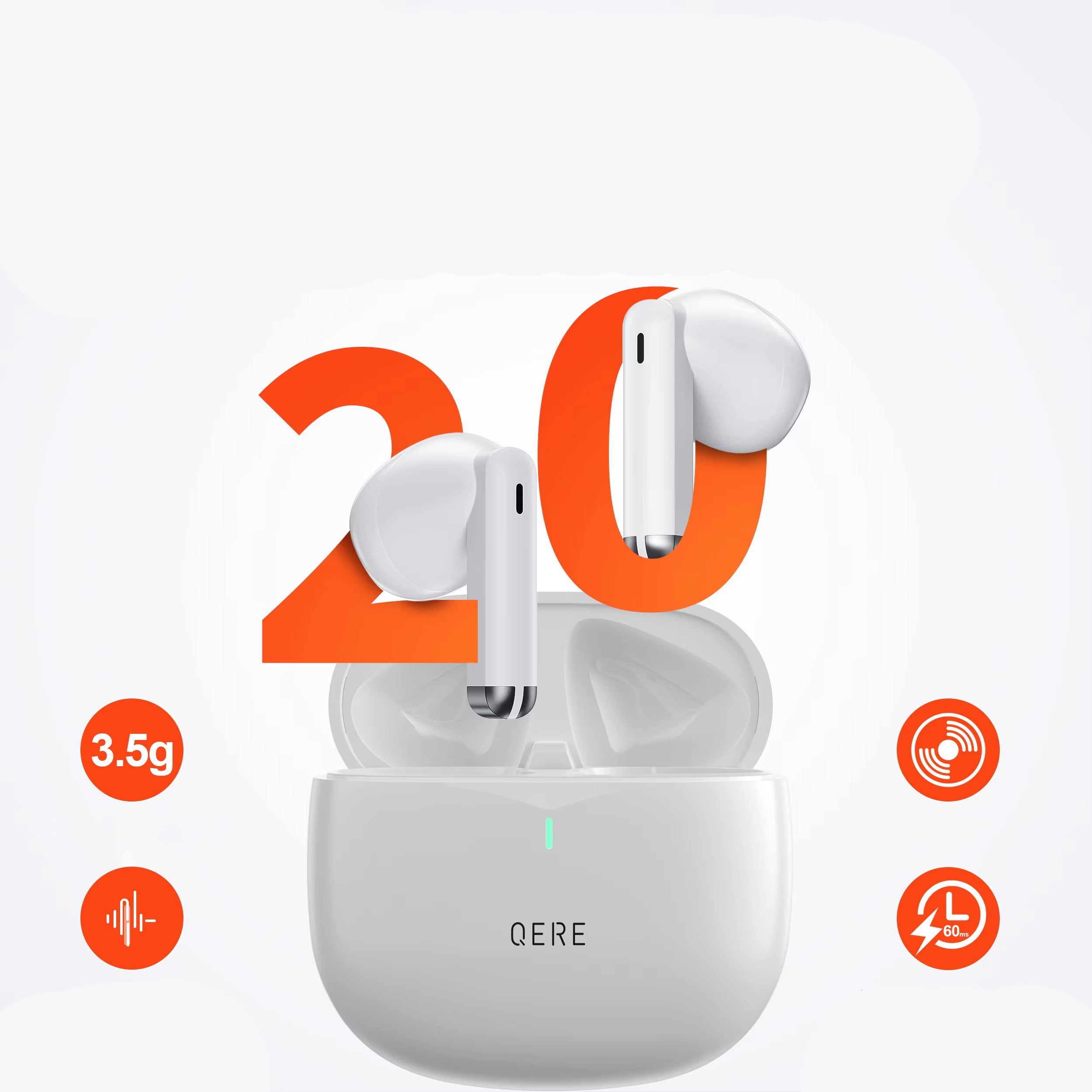 High Quality, TWS Bluetooth 5.3 Earbuds, Waterproof, Gaming Headphones with HD Microphone, 13mm Drivers, for Apple iPhone