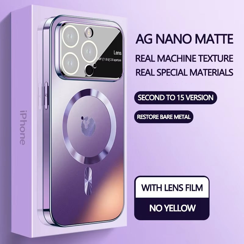 Premium Apple iPhone Case MagSafe Compatible, Camera Lens & Screen Protection, Ultra Thin Shockproof Magnetic Full All Around Protection Cover with Frosted AG Matte Back Design