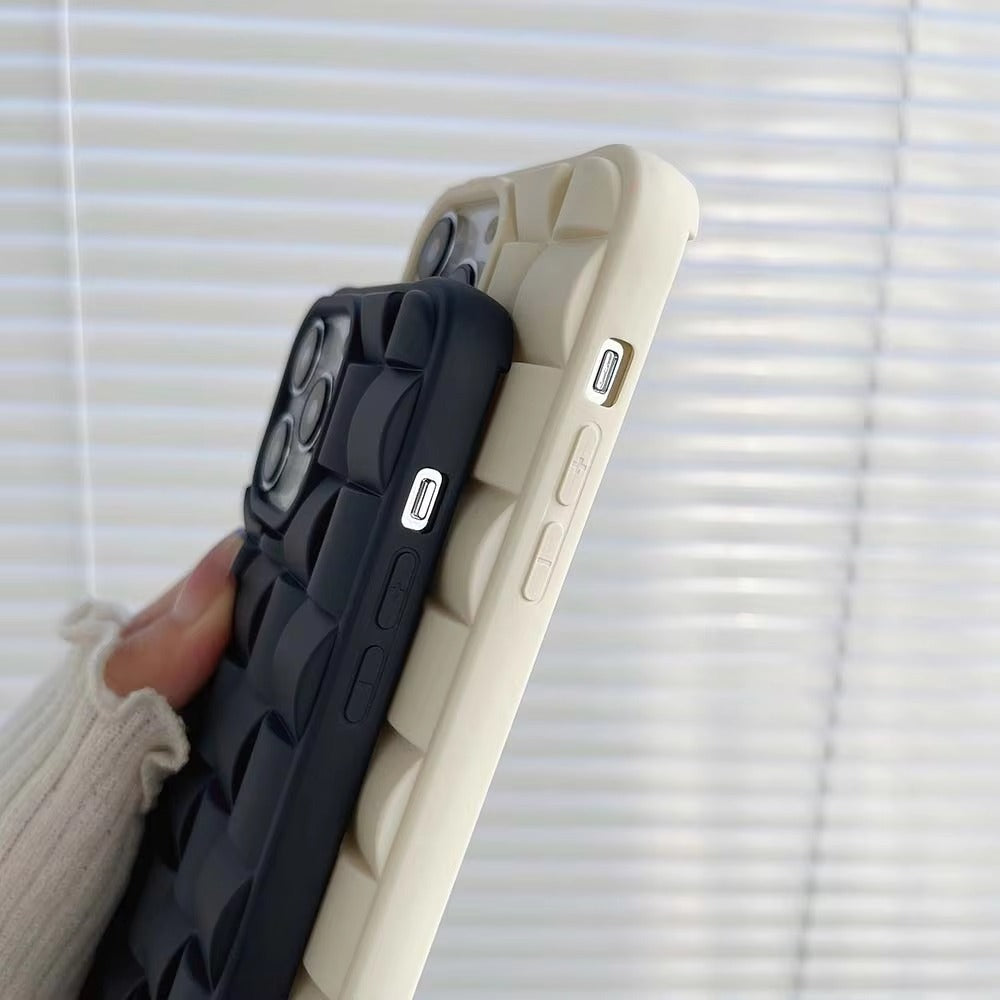 Premium Apple iPhone Case, MagSafe Compatible, Camera Lens & Screen Protection, Ultra Thin, Shockproof, Magnetic Full All Around Cover – 3D Weave Soft Liquid Silicone Case with Shockproof Back Shell Design