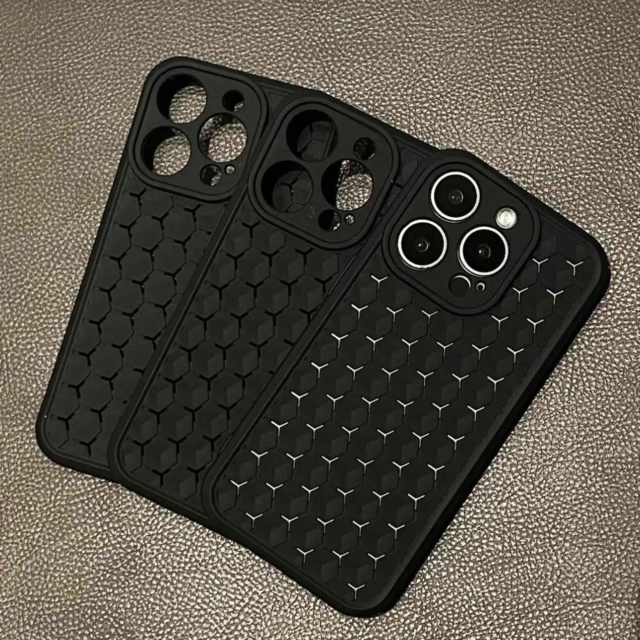 High Quality Apple iPhone Case, MagSafe Compatible, Camera Lens & Screen Protection, Ultra Thin, Shockproof, Magnetic Full All Around Cover – Mesh Honeycomb Silicone Case with Breathable Cooling & Heat Dissipation Design