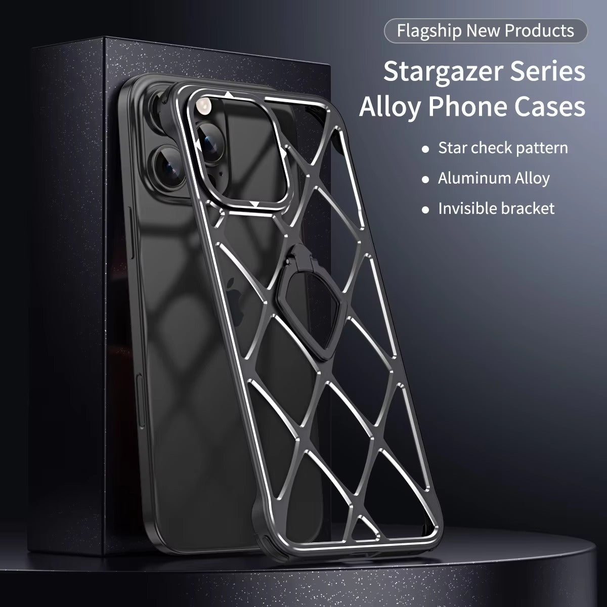 Luxury Apple iPhone Case, MagSafe Compatible, Camera Lens & Screen Protection, Ultra Thin, Shockproof, Magnetic Full All Around Cover – Ultra-Light Metal Bracket Case with Heat Dissipation & Shockproof Design