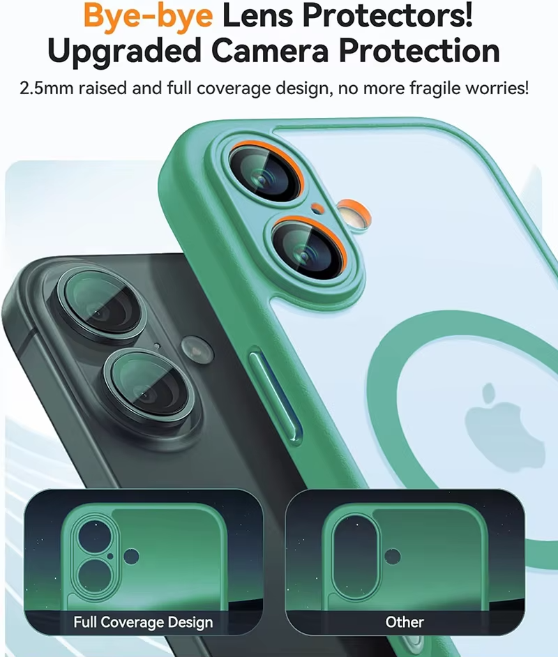 Luxury Apple iPhone Case Camera Lens & Screen Protection, Ultra Thin Shockproof Magnetic Full All Around Protection Cover