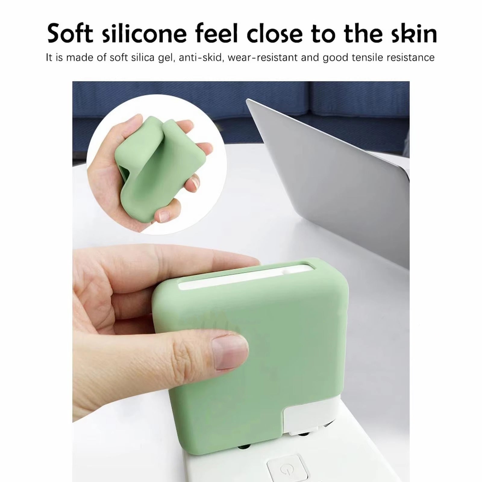 Premium Silicone Charger Case for MacBook Power Adapter – Soft Protective Cover for 140W, 96W, 87W, 85W, 67W, 61W, 60W, 45W, 35W, 30W, 29W USB-C Bricks