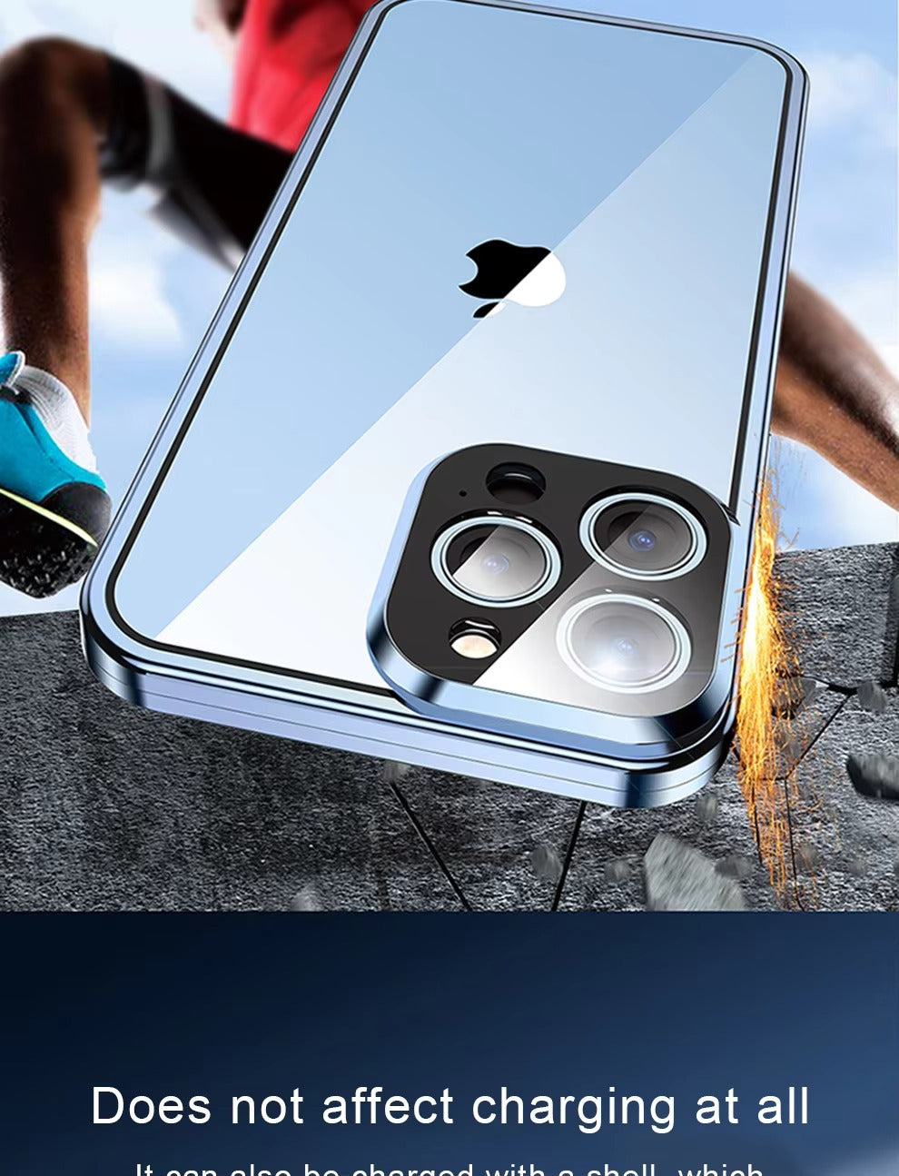 Luxury Apple iPhone Case Compatible, Camera Lens & Screen Protection, Ultra Thin Magnetic Full All Around Protection Cover 