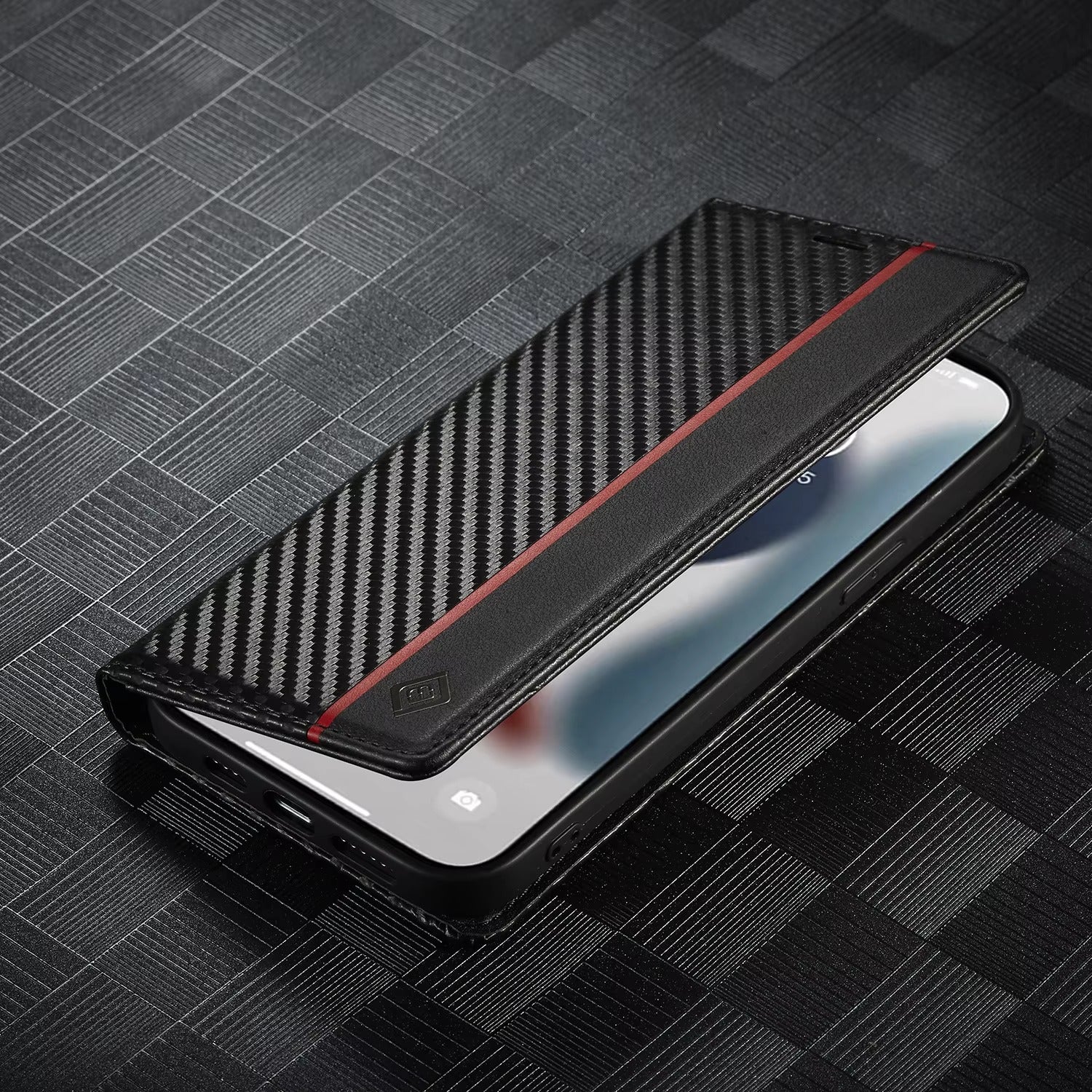Luxury Carbon Fiber Apple iPhone Case, MagSafe Compatible, Ultra Thin Magnetic Shockproof Full Cover 