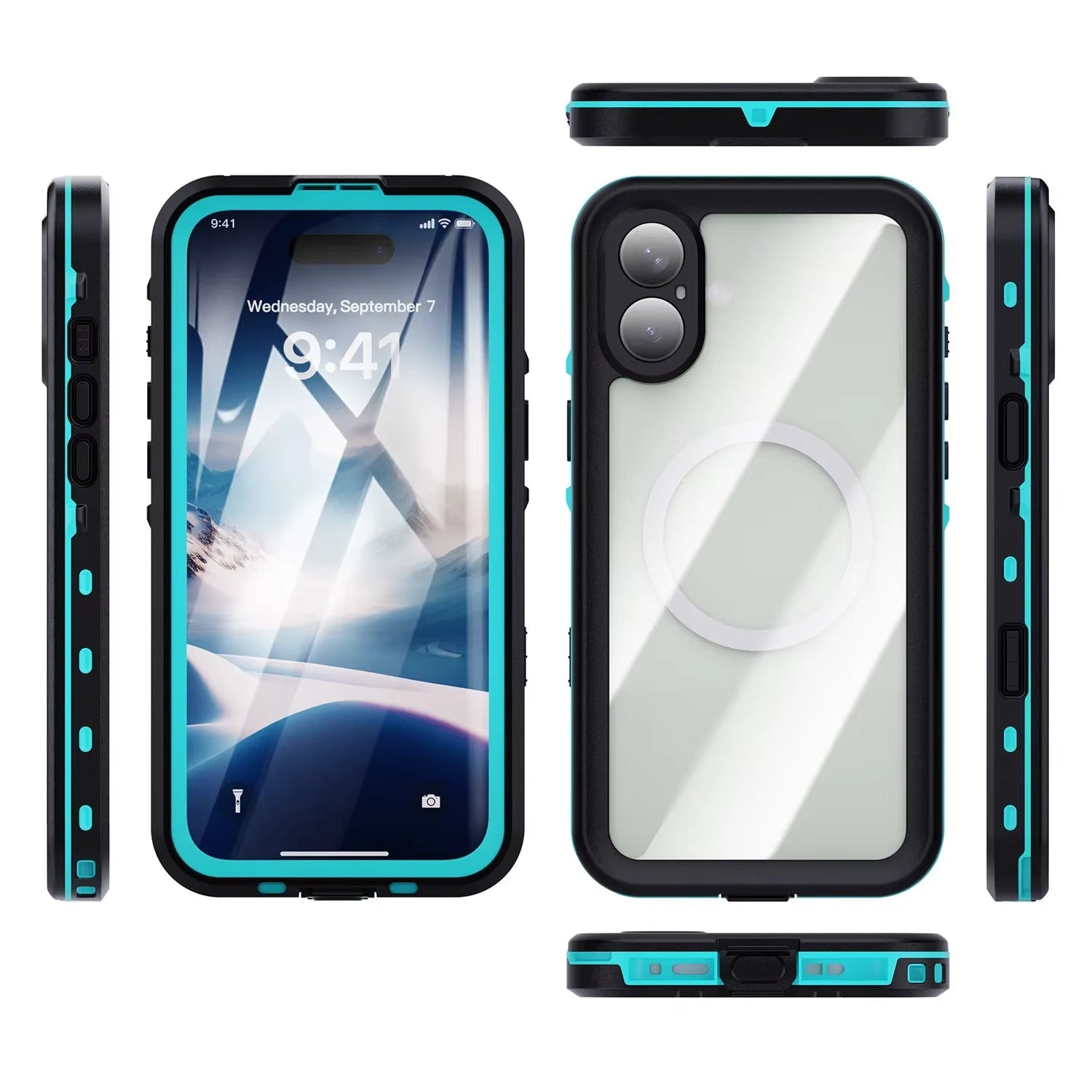 High Quality Waterproof Apple iPhone Case, MagSafe Compatible, Ultra Thin Magnetic with IP68 Dustproof Seal and Screen Guard