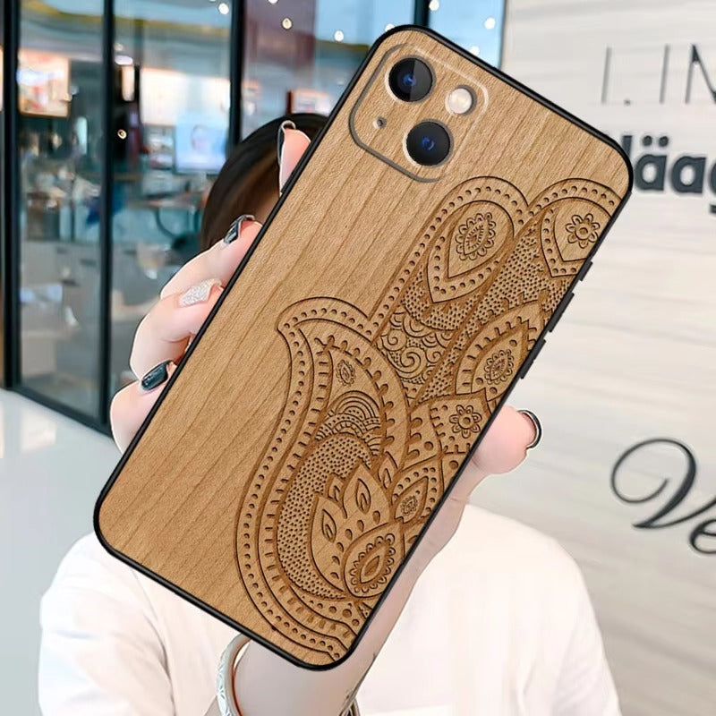 Premium Apple iPhone Case, MagSafe Compatible, Camera Lens and Screen Protection, Ultra Thin, Shockproof, Magnetic, Full All Around Protection, Bamboo Animal Print Cover