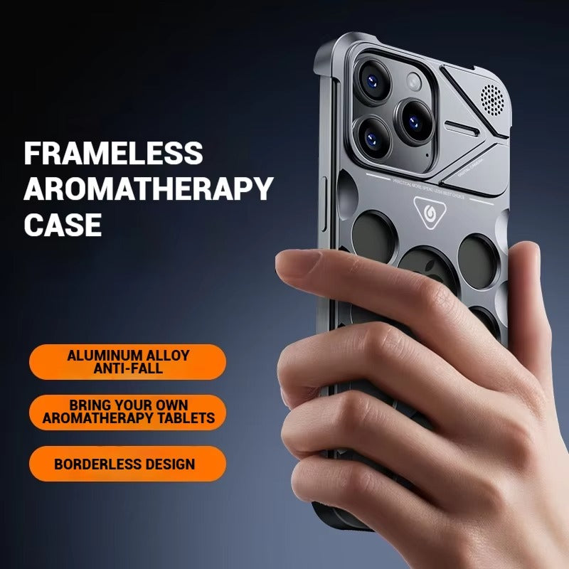 Luxury Apple iPhone Case, MagSafe Compatible, Camera Lens & Screen Protection, Ultra Thin, Shockproof, Magnetic Full All Around Cover – Aluminum Alloy Frameless Case with Heat Dissipation & Metal Lens Protection