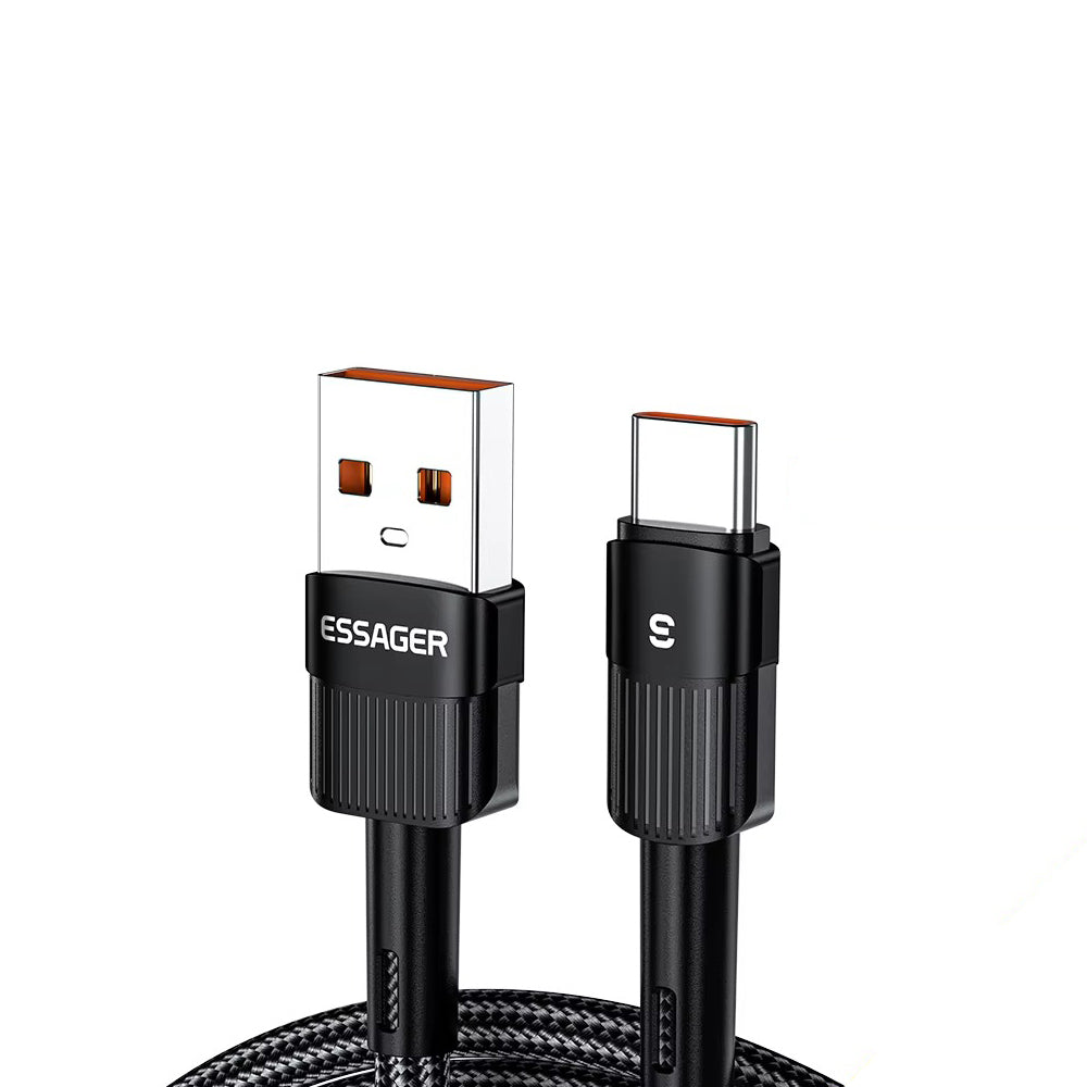 High Power 7A USB-A to USB-C Fast Charging Cable – 80W/100W Quick Charge Cord, 480Mbps Data Sync, Durable Aluminum Braided Wire, 0.5m 1m 2m 3m Options