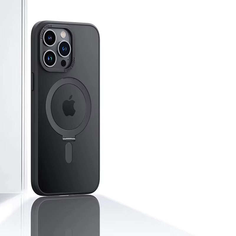 High Quality Apple iPhone Case MagSafe Compatible, Camera Lens & Screen Protection,  Cover with Aluminum Stand & Metal Lens