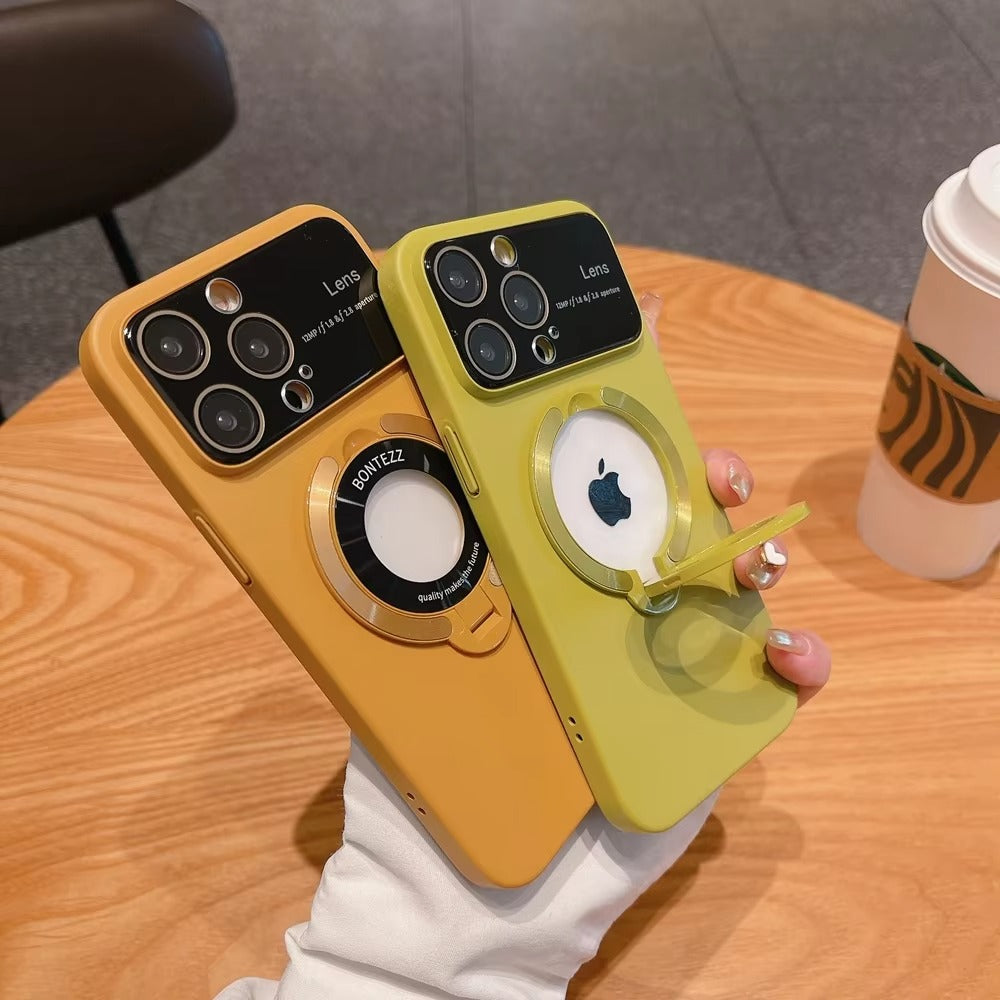 Premium Apple iPhone Case, MagSafe Compatible, Camera Lens and Screen Protection, Ultra Thin, Shockproof, Magnetic, Full All Around Protection, Magnetic Bracket Cover