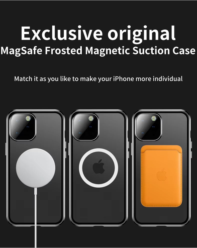Robust Apple iPhone Case, Ultra Thin Shockproof Magnetic Full All Around Protection Cover with 360 Glass Aluminium Shield