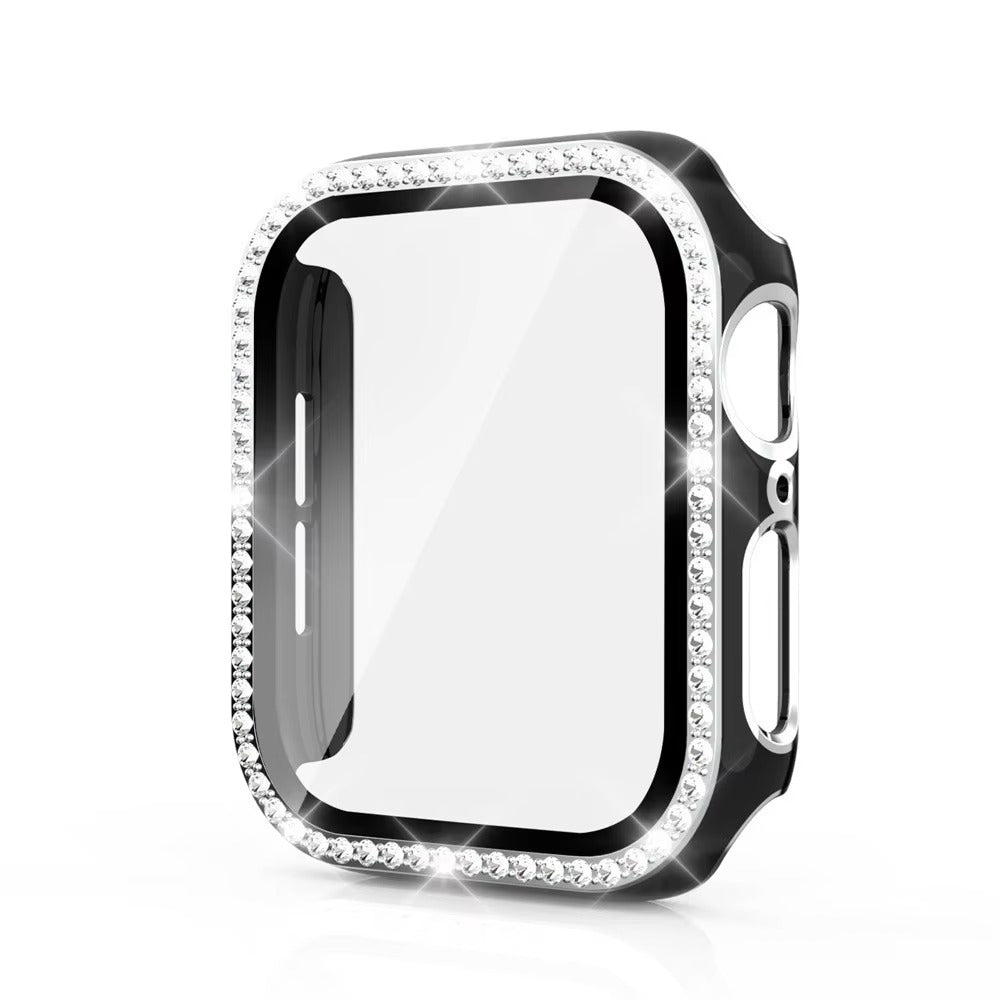 Luxury, Bling Diamond Case with Glass Screen Protector for Apple Watch –   for 38mm, 40mm, 41mm, 42mm, 44mm, 45mm