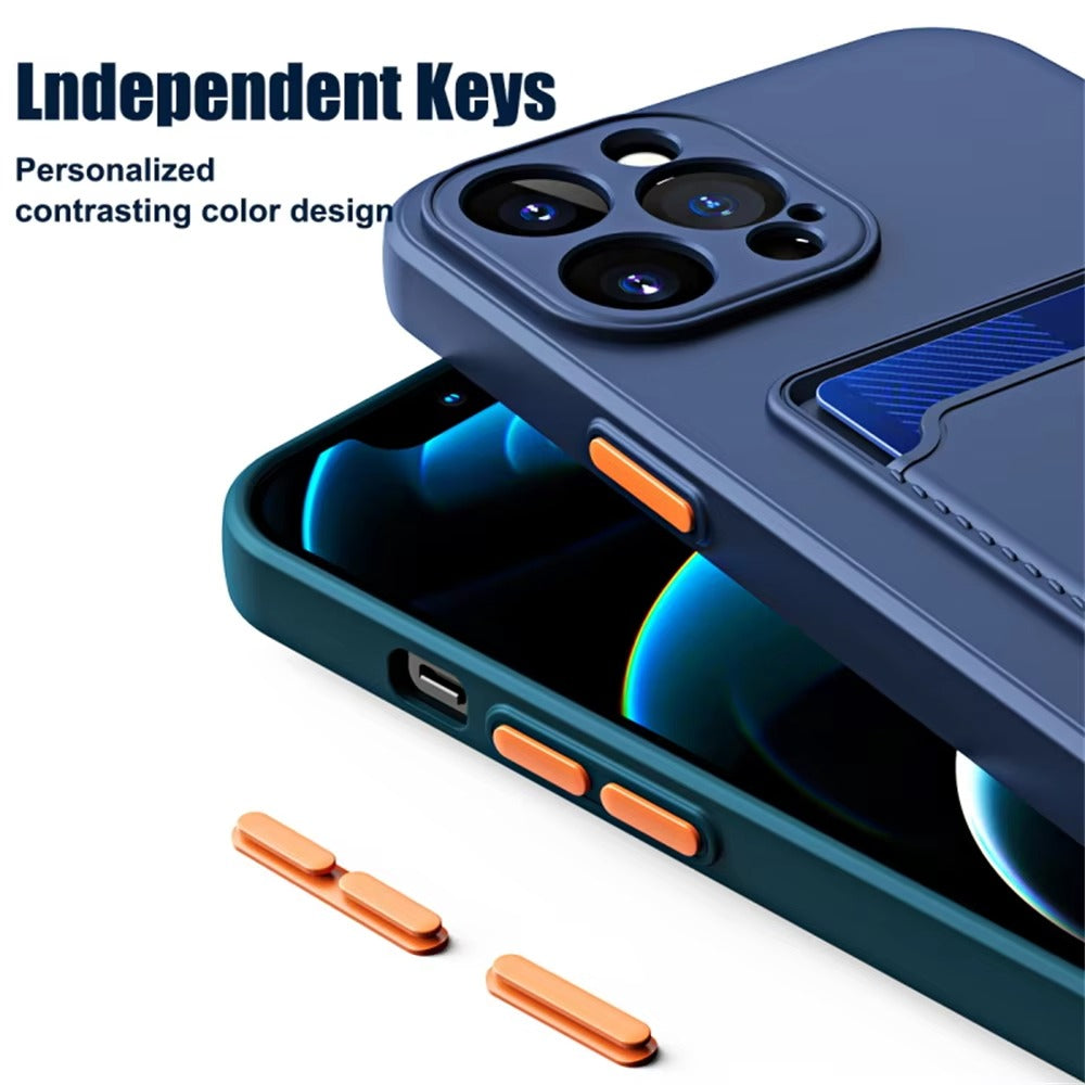 Luxury Apple iPhone Case, MagSafe Compatible, Camera Lens and Screen Protection, Ultra Thin, Shockproof, Magnetic, Full All Around Protection, Silicone Wallet Card Cover