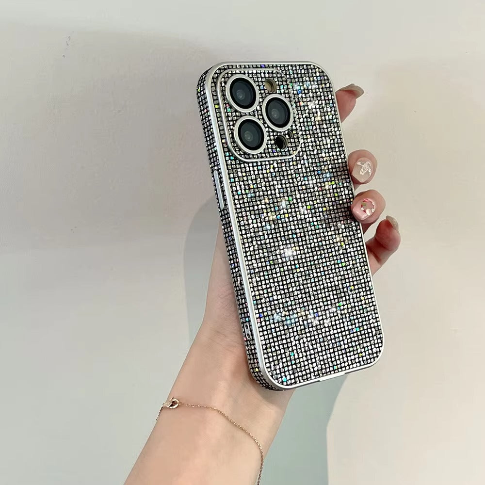 Luxury Apple iPhone Case, MagSafe Compatible, Camera Lens & Screen Protection, Ultra Thin, Shockproof, Magnetic Full All Around Cover – Glitter Diamond Rhinestone Case with Lens Guard for Stylish Bling Protection