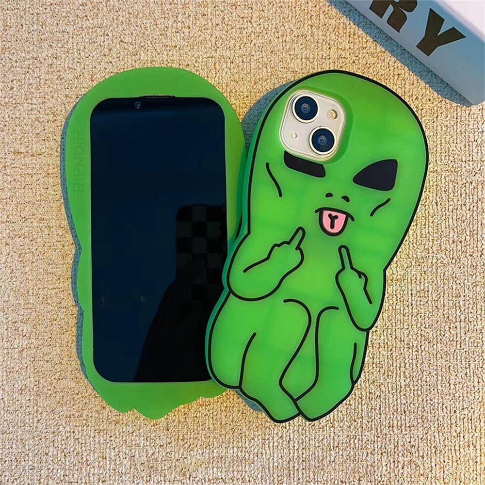 Premium Apple iPhone Case, MagSafe Compatible, Camera Lens and Screen Protection, Ultra Thin, Shockproof, Magnetic, Full All Around Protection, Alien Finger Soft Cover