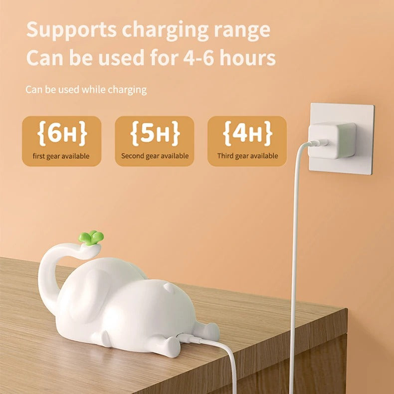 Premium Cute Animal LED Night Light – Touch Sensor, USB Rechargeable Silicone Lamp, 3 Brightness Levels, 30-Min Timer, Bedside Kids Room Decor, Portable & Soft Glow