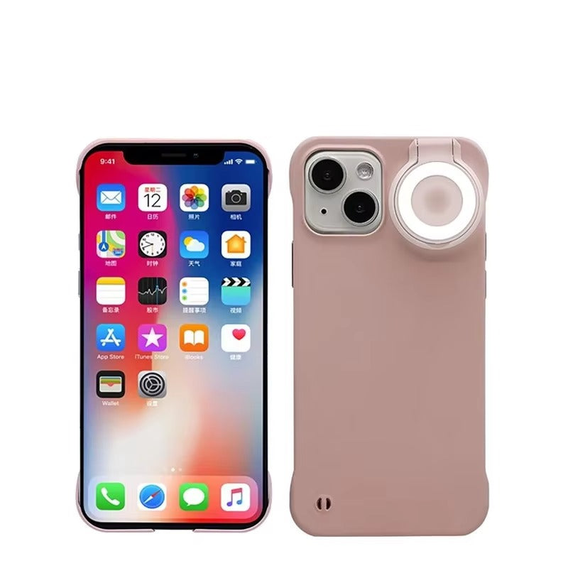 Premium Apple iPhone Case, MagSafe Compatible, Camera Lens & Screen Protection, Ultra Thin, Shockproof, Magnetic Full All Around Cover – LED Selfie Ring Light Glow Case